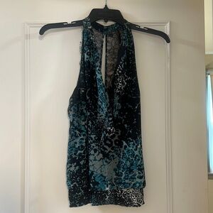 Black and blue GUESS top